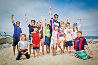 walk with sally kids at a beach outing